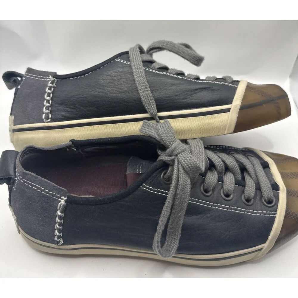Sorel Sentry low-top sneakers dark gray leather upper Rubber Toe Size 7 Eur 36.5